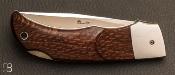 Couteau de poche Chantou Leopard Wood par Charly Bennica