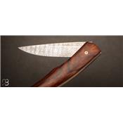 Couteau bois de fer d'Arizona et damas par Alain & Joris Chomilier