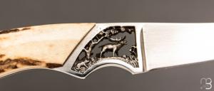  Couteau droit par Charles Roulin - Cerf