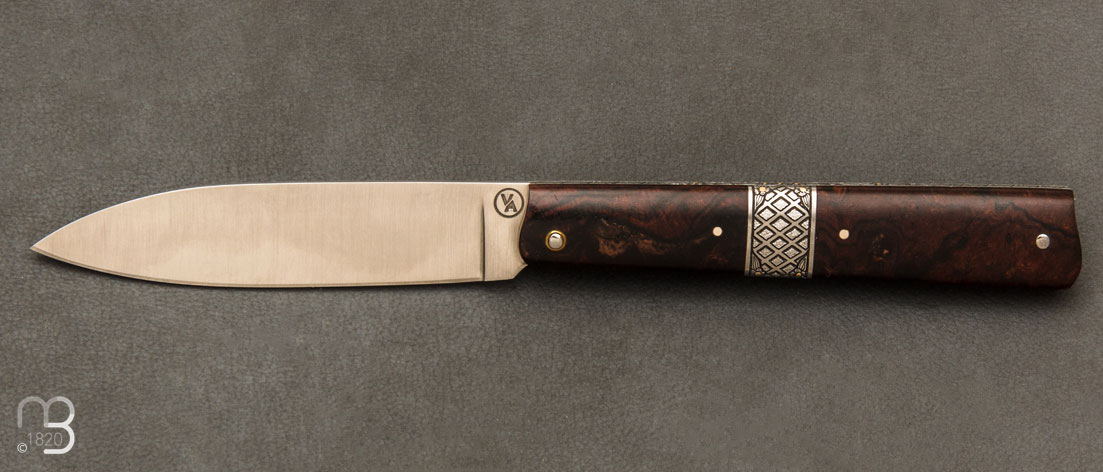 Couteau de poche Plume bois de fer par Vent d'aubrac - Jérome Lamic
