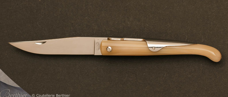 Couteau de poche Bieslois 10 cm Corne blonde par J. Mongin