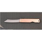 Brass water drops pattern handle higonokami knife