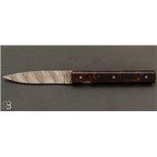 Couteau Perceval Le Français damas bois de fer REF HB_1859