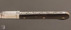 Couteau  "  Donjon "  de Robert Beillonnet - Corne de buffle et RWL-34 