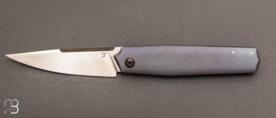   Couteau " Frame-Lock custom " par Florian Dreyer FD-Knives - Titane et RWL34