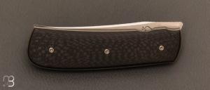  Couteau  " Manganu custom " par Guy Poggetti - Fibre de carbone et 14c28N