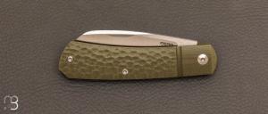 Couteau  " Apache • X-Series M4 " par Pena Knives - Od Green G10 Jigged