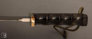Couteau " Attack N°14 - 7 1/2" par Randall - Micarta noir Finger Grips