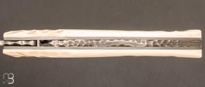 Couteau  "  1515 " collection " Primitive " par Manu Laplace - Os de renne