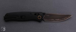  Couteau " 255L-MB3 " Medal laminated 140Cr de SRM -  Black Micarta et 140Cr.