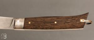    Couteau " Alpin " pliant par Tanguy Coillot - Chêne et lame en XC100