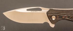 Couteau  "  Arius Marble Copper Dust CF par Koenig Knives 