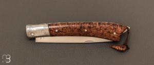 Couteau " Armen " custom par Erwan Pincemin - RWL-34 et loupe d'amboine