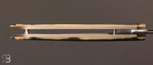 Couteau  " Art Déco " custom ivoire de mammouth et RWL-34 par Christophe Arbogast