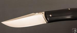 Couteau  " BAD ASS " custom lock-back par Raphaël Durand - G10 et RWL34