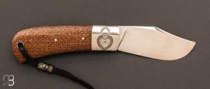  Couteau " Bad Guy " custom micarta et RWL-34 par Franck Souville