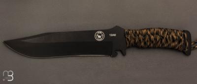  Couteau "Bowie" Édition Limitée 20 ans Wildsteer - Paracorde et lame noire