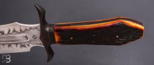    Couteau " Bowie " de Samuel Lurquin - Acier U10A et bois de cerf Sambar
