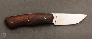  Couteau " Brimbelle " Liner-Lock flipper par Louis Contat - Bois de fer et 14c28N