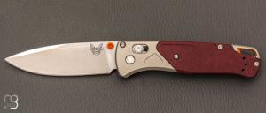 Couteau " Bugout Grey/Redstone aluminium & Richlite " 535_09 par BENCHMADE