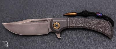   Couteau " Bullet  " pliant de Gudy van Poppel - Titane et Böhler N690