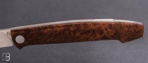   Couteau " Burpee XL" lock back custom par Frédéric Collin - Chalef et lame en RWL34