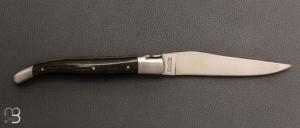  Couteau " Cœur" Laguiole en Aubrac 12 cm - Ebène