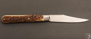 Couteau  " Chimère " pliant fait main par Bastien Toubhans - Atelier Beau Merle