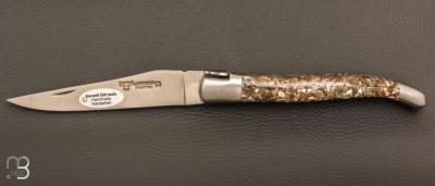 Couteau Laguiole Aubrac "Coquille d'ormeaux” stabilisée