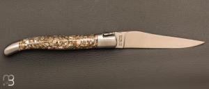 Couteau Laguiole Aubrac "Coquille d'ormeaux” stabilisée