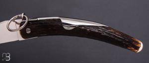    Couteau de chasse Cornillon 14CM Bois de cerf par J. Mongin
