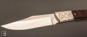    Couteau " Cran plat " custom par Claude Giraud - Bois de fer d'Arizona