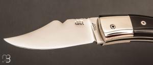     Couteau "Crossette" par Jean-Michel Remaud - 12c27 et corne noire
