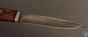Couteau Droit par Jean Paul Sire - Bois de fer et Damas multi-barreaux