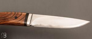   Couteau "Droit" de Jean Paul Sire - Noyer et Sandwich Vieux Fer