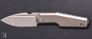   Couteau " Elementak " par CKF Knives et Thomas Gony GTKnives - Titane  et M398