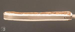  Couteau "  l'Épicurien " de poche Liner 12cm bois de cerf