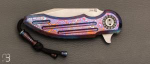   Couteau " FEROX " pliant de Gudy van Poppel - Timascus et N690
