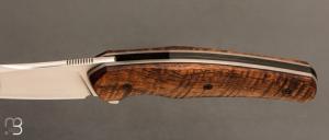  Couteau " Flipper custom  " pliant par David Lespect - Koa et lame RWL34