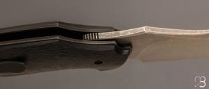   Couteau "Front-flipper custom " par Fabrice Delbart - Fibre de carbone et RWL34