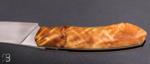    Couteau " Front-flipper custom " par Fabio Pitton - Fourche de peuplier et lame en W2
