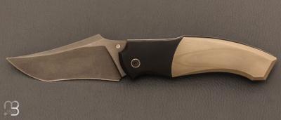  Couteau  «  Custom » liner lock G10 et D2 par Berthelemy Gabriel - La Forge Agab