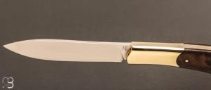    Couteau " Genèse  " custom par Frédéric Collin - Noyer et lame en RWL34