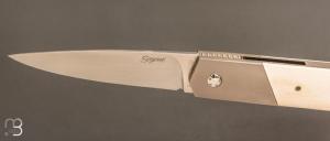    Couteau " Gentleman " custom de Stéphane Sagric - Ivoire de Mammouth et RWL-34