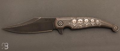    Couteau " Gitano Custom "pliant de Gudy van Poppel - Titane et Böhler N690