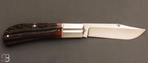    Couteau " Grand Lanny's clip " de Ken Steigerwalt - Amber Stag et RWL34