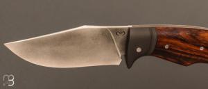  Couteau  " Harry " Cran forcé XC100 et bois de fer par Mickaël Moing
