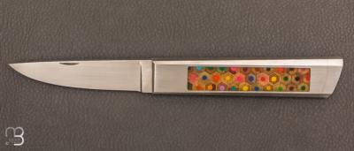   Couteau  "  Hemi  " pompe arrière crayon et lame RWL-34 par Nicolas Couderc