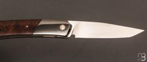  Couteau  "  Intermezzo " custom de Stéphane Sagric - Bois de fer et Zirconium