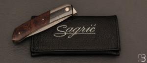  Couteau  "  Intermezzo " custom de Stéphane Sagric - Bois de fer et Zirconium
